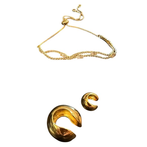 Jewelry - Ear Cuffs and Crystal Style adjustable Bracelet